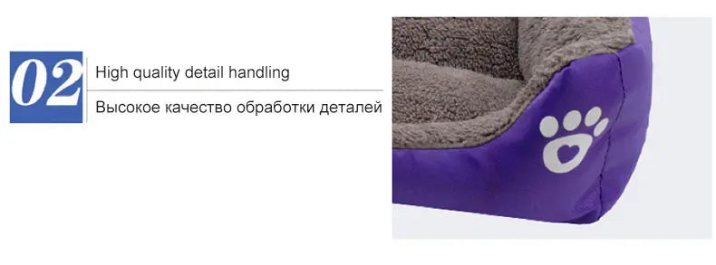 (S-3XL) Large Pet Cat Dog Bed 8Colors Warm Cozy Dog House Soft Fleece Nest Dog Baskets House Mat Autumn Winter Waterproof Kennel