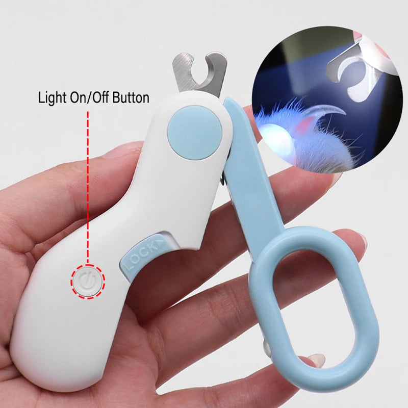Professional Pet Nail Clipper Scissors With LED Light Cat Dog Nail Clippers Tool Scissors Nail Toeclaw Cutter Scissor Pet Supply