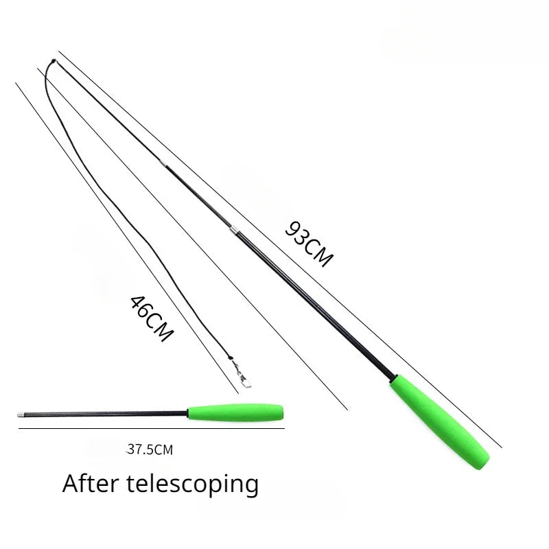 Cat Teaser Wands Three-section Telescopic Fishing Pole Wand Kitten Funny Catcher Teaser Stick Rod Interactive Stick Teaser Toys