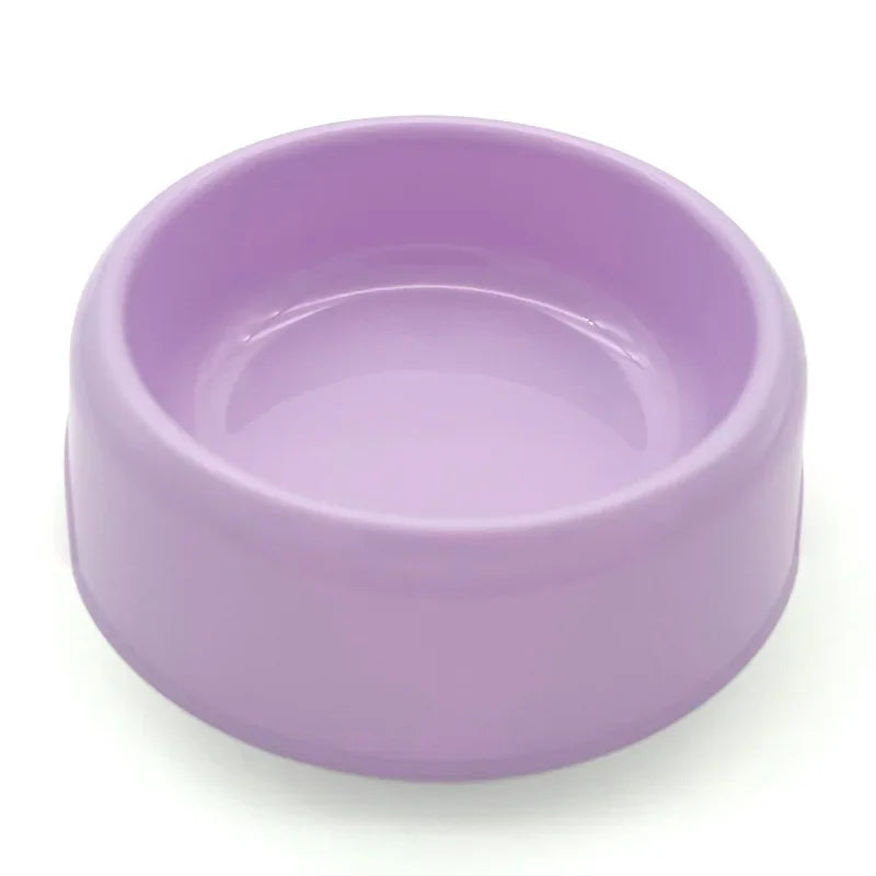 Solid Color Pet Bowl Plastic Dog Bowl Cat Round Single Bowl Thickened Eco-Friendly Dog 사발 Pet Supplies Dog Accessories