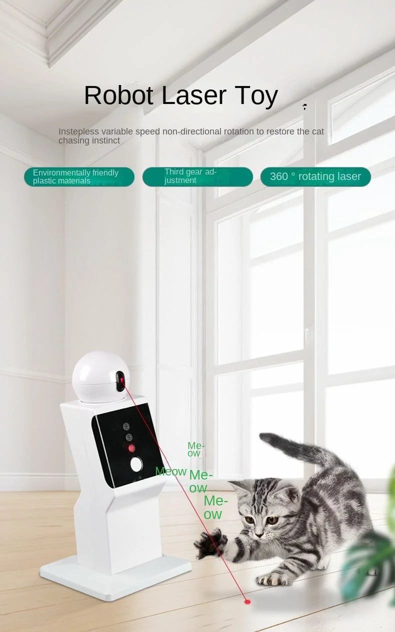 Automatic Cat Toy Laser Robot Liberates Hands Pets Are Free To Play Toys Are Charged Toys Are Playful Suitable For Cat Training