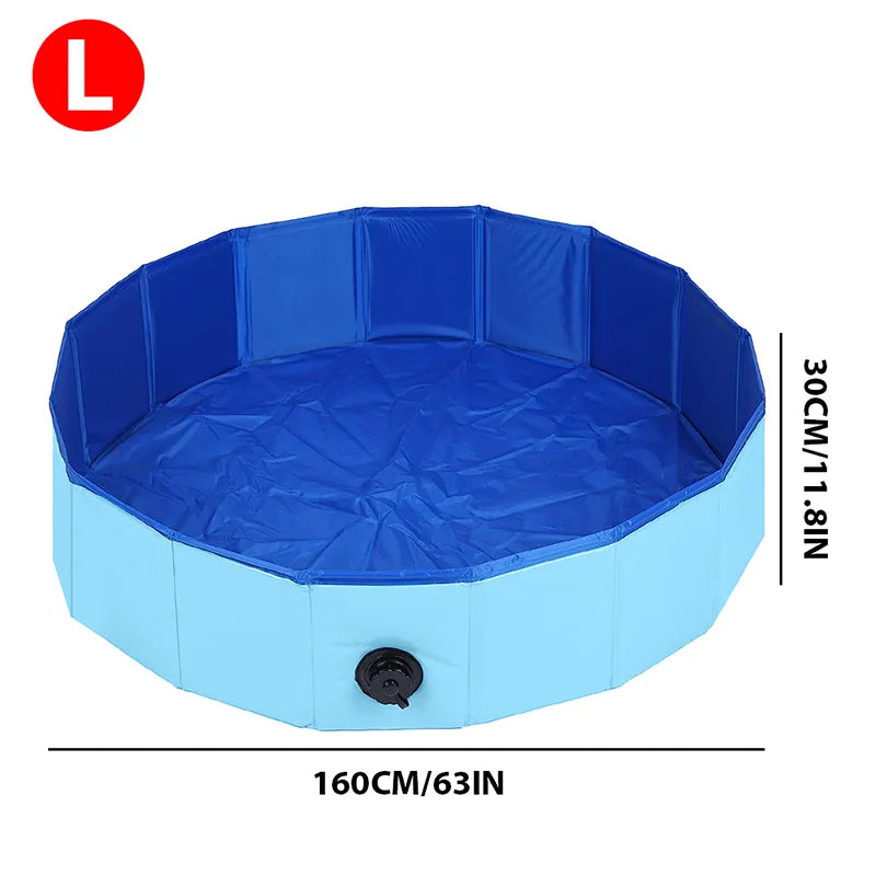 Pet Swimming Pool Foldable Summer Swimming Pool Outdoor Non-slip Pet Bath Pet Cleaning Water Basin Pet Supplies 50/80/120/160cm
