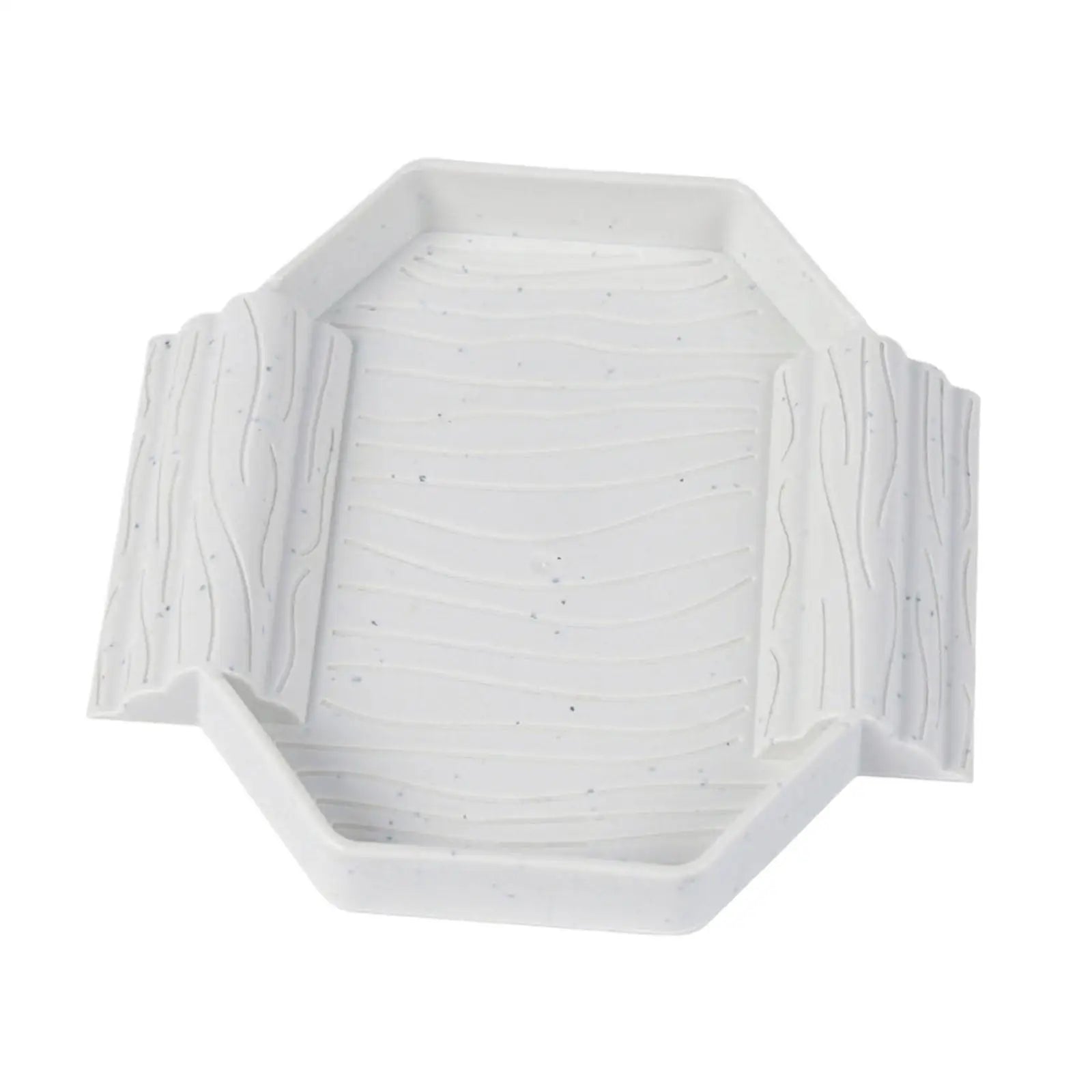 Turtle Bathing Pool Reptile Water Bowl Fish Tank Decoration with Double Ladder Food Dish Tortoise Feeder for Turtle