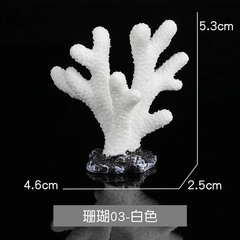 Aquarium Artificial Coral Fish Tank Resin Simulation Coral Starfish Micro Landscape Ornament Reef Aquatic Plants DIY Decoration