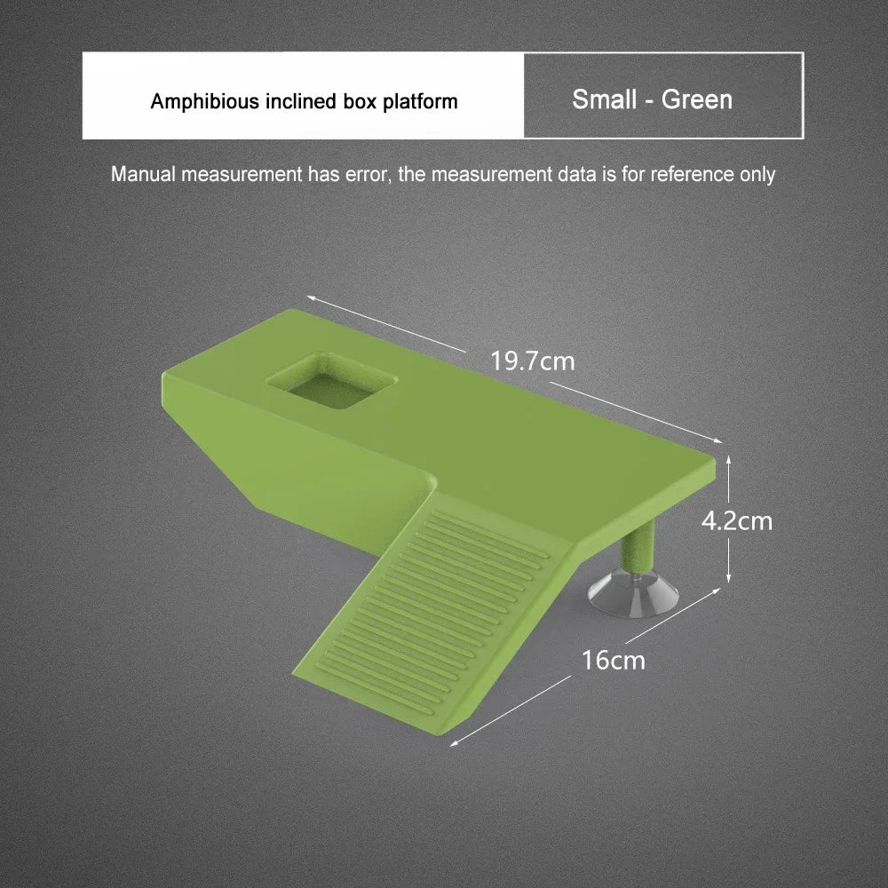 Small Pet Turtle Ladder Climbing Platform Plastic Basking Drying Resting Habitat Decorations for Reptiles And Tortoises