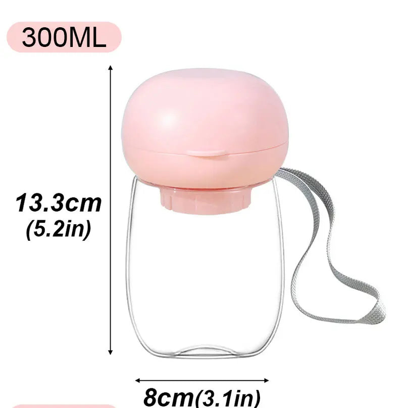 300/550ml Portable Food Grade Material Dog Cat Travel Pet Water Cup Feeding With Lanyard For Small Medium Cats Dogs Pet Supplies