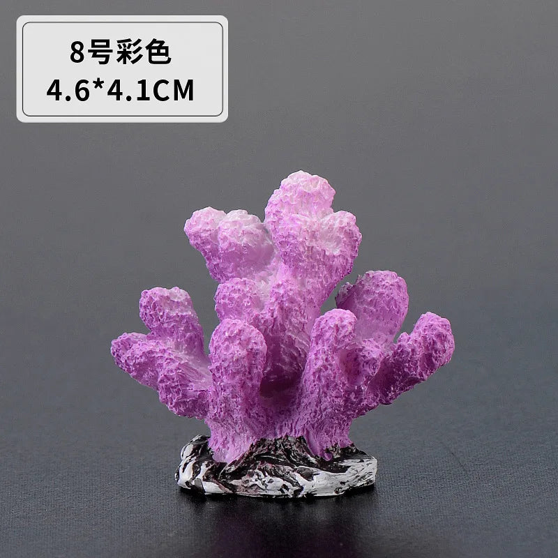 Aquarium Artificial Coral Fish Tank Resin Simulation Coral Starfish Micro Landscape Ornament Reef Aquatic Plants DIY Decoration