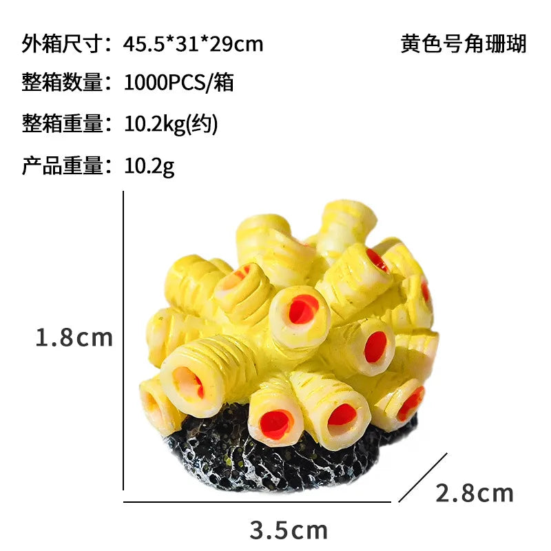 Artificial Coral Fish Tank Decoration Starfish Resin Reef Landscape Aquarium Decoration Accessories Craft Tabletop Ornaments