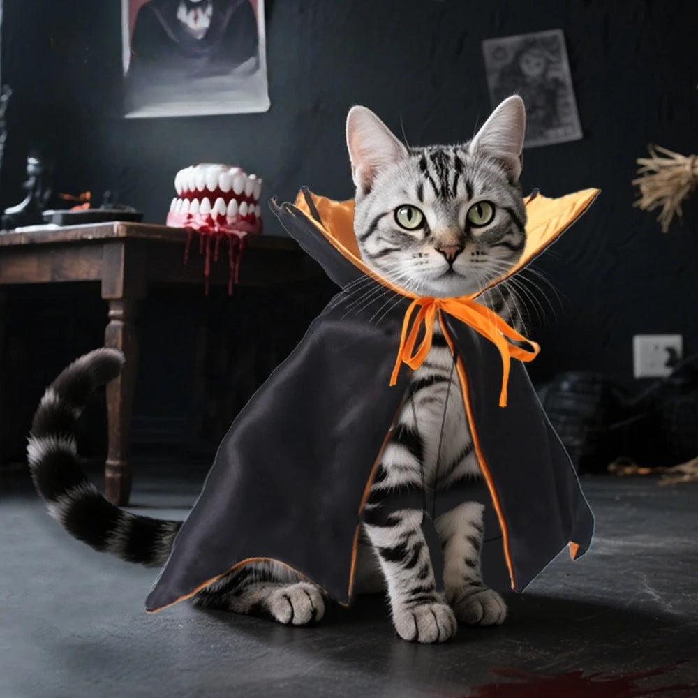 Funny Pet Dog Halloween Costume Dog Cat Costumes for Small Dogs Cosplay Vampire Cloak  Dog Cat Clothes Cloak Pet Supplies