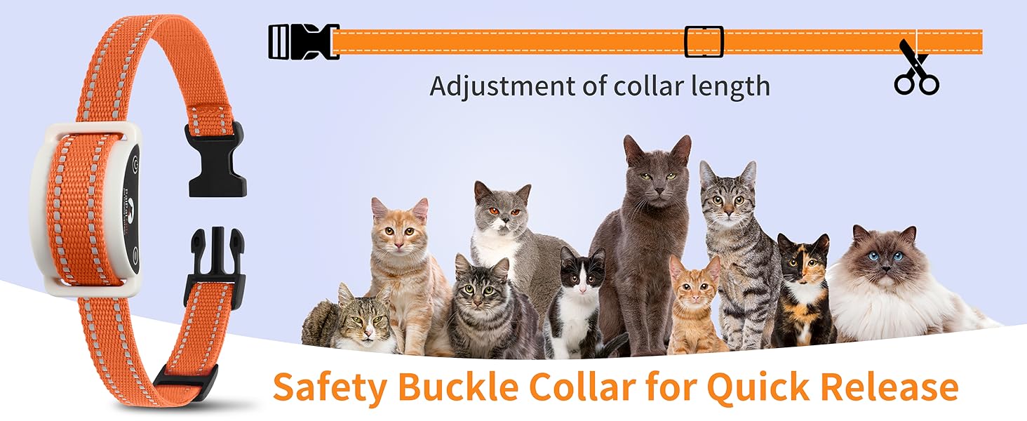 PaiPaitek Cat Shock Collar with Remote,Cat Training Collar with Auto Anti-Meow,Beep,Vibration,Safety Shock 4 Modes,Rechargeable